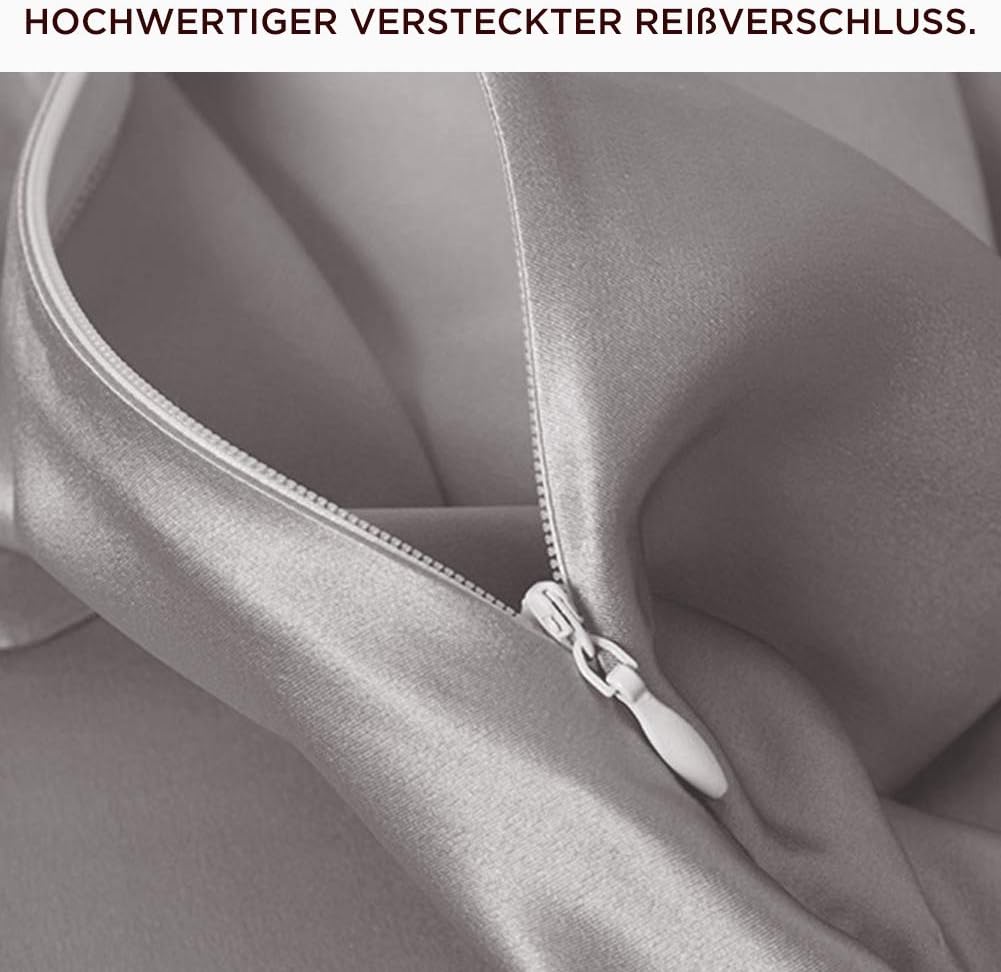 THXSILK Seidenkissenbezug 40x80 cm - Doppelseitige 100% Maulbeerseide - Hypoallergen mit Versteckter