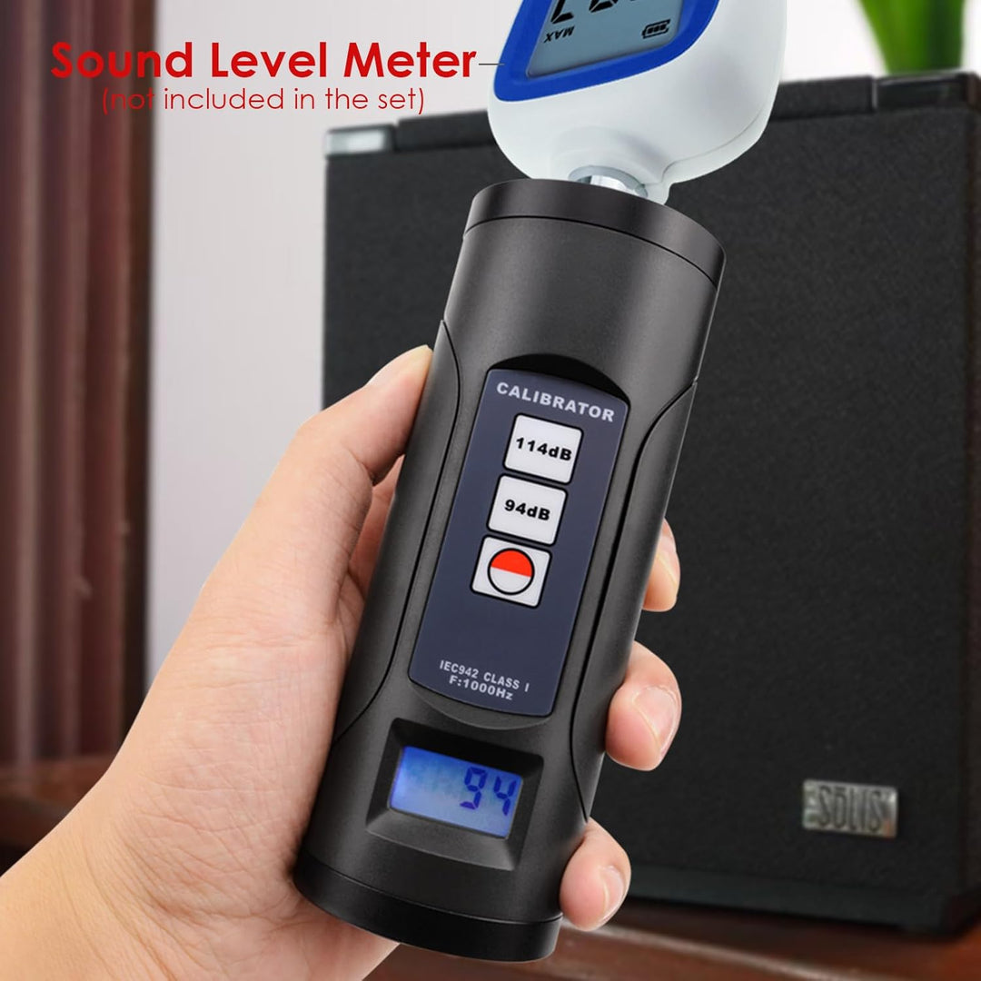 Digitaler Schallpegelmesser Kalibrator 94dB & 114dB für 1/2 "und 1" Zoll Mikrofon, Professionelles N