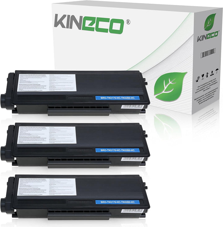 Kineco 3 Toner kompatibel für Brother TN-3280, TN3280 für Brother HL5340D, HL-5350DN, HL5370WD, HL53