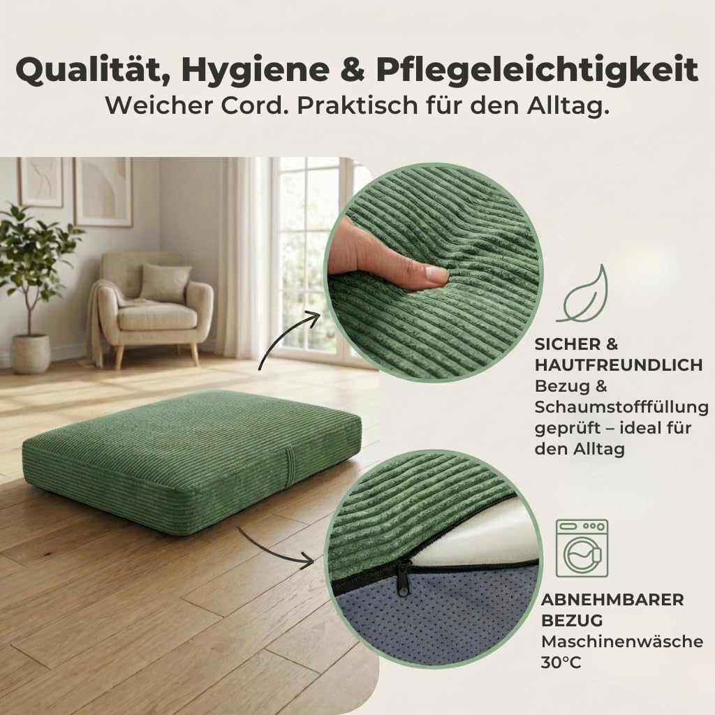 Hüpfpolster für Kinder Indoor | Hüpfkissen 70x110x17 cm mit Federn &amp; Schaumstoff | Kindertrampolin f