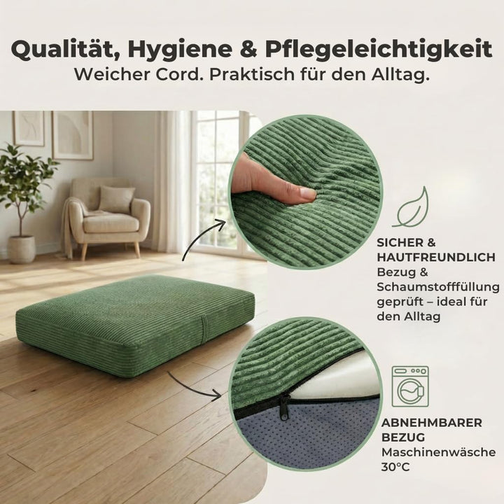 Hüpfpolster für Kinder Indoor | Hüpfkissen 70x110x17 cm mit Federn &amp; Schaumstoff | Kindertrampolin f