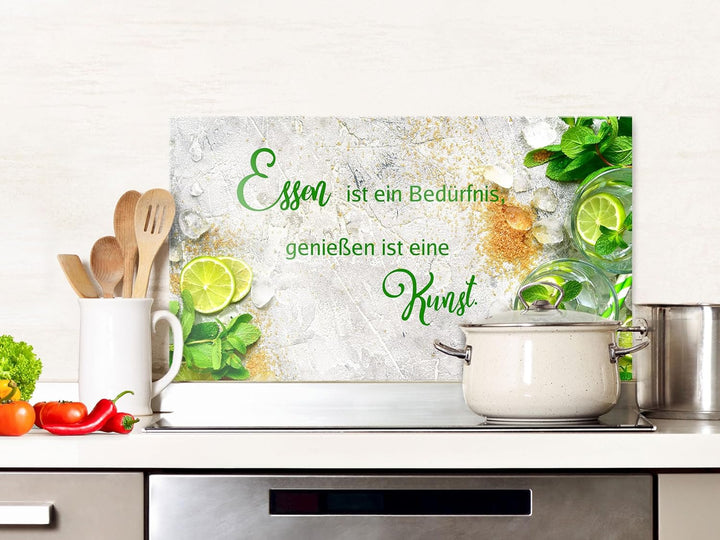 GRAZDesign Spritzschutz Küchenrückwand Glas Küche für Herd & Küchenspüle, Glasplatte für Rückwand Kü