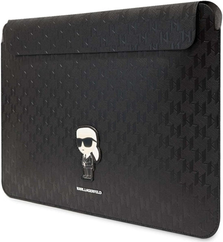KARL LAGERFELD Sleeve KLCS14SAKHPKK 14" Schwarz Saffiano Monogram Ikonik