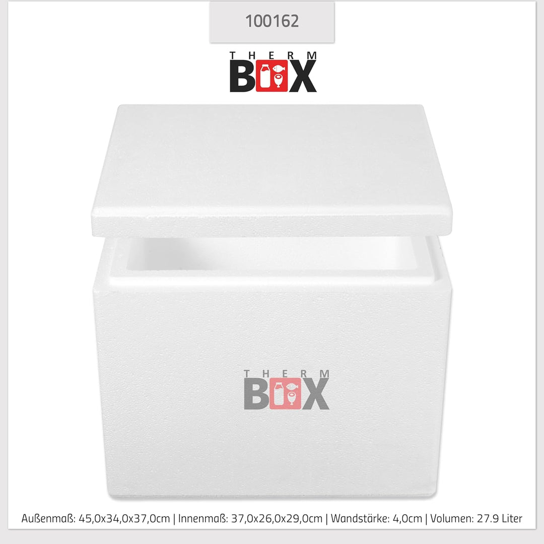 THERM BOX Styroporbox XL Verschiedene Grössen Volumen 24 bis 45L Isolierbox Thermobox Kühlbox Warmha