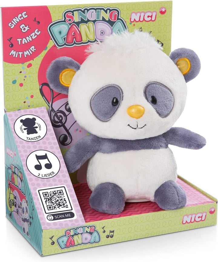 NICI Kuscheltier Singing Panda 20cm I Plüschtier mit Sing & Tanzfunktion mit 2 Songs a 30 Sekunden i