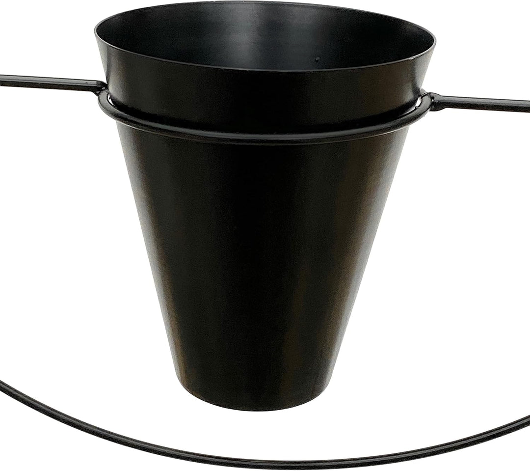 DanDiBo Blumenampel Innen Metall Wand Schwarz Matt Hängepflanzen Ø 40 cm KW446 mit Topf Pflanzenhäng