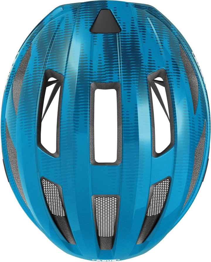 ABUS Rennradhelm Macator - sportiver Fahrradhelm für Einsteiger - auch für Zopfträger/-innen - für D