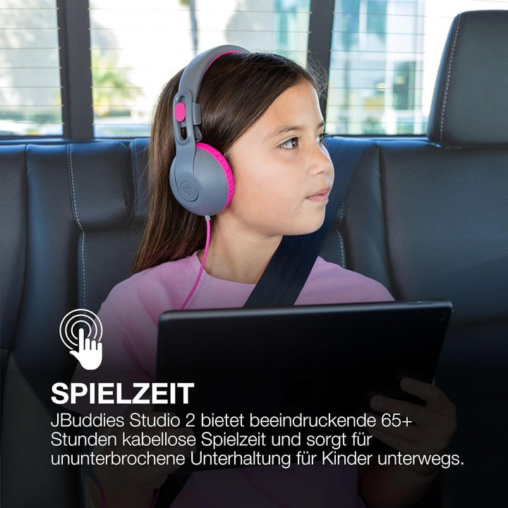 JLab JBuddies Studio 2 Kinder-Kopfhörer, kabellos, Bluetooth-Kopfhörer für Jungen und Mädchen, Lauts