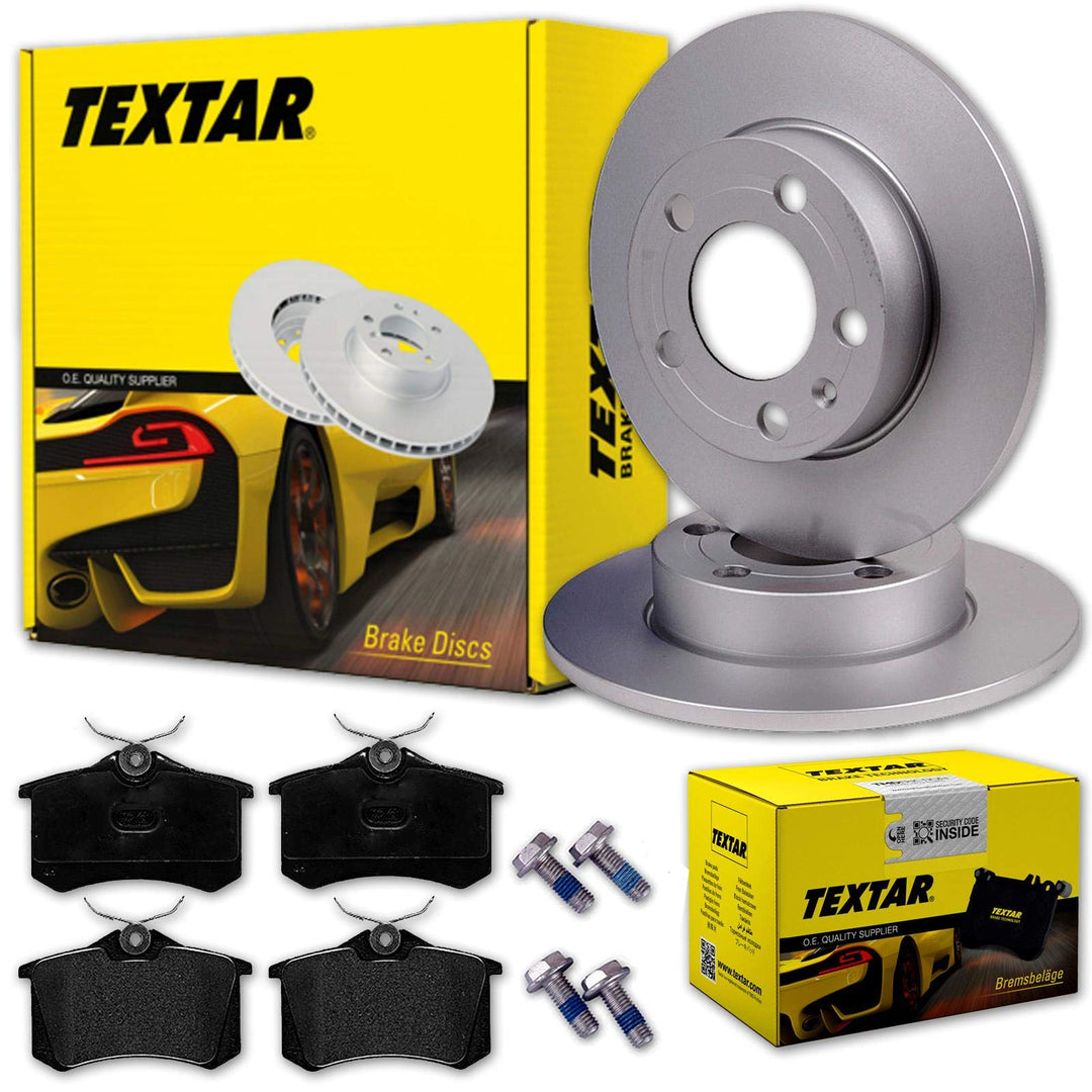 TEXTAR BREMSSCHEIBEN 253mm + BELÄGE HINTEN NUR für PR-Nr= 1KD, 1KQ, 1ZF