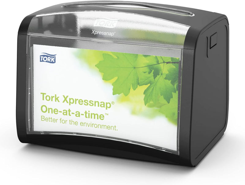 Tork 272611 Xpressnap Tischspender für N4 Spenderservietten / Serviettenspender in Schwarz, Schwarz