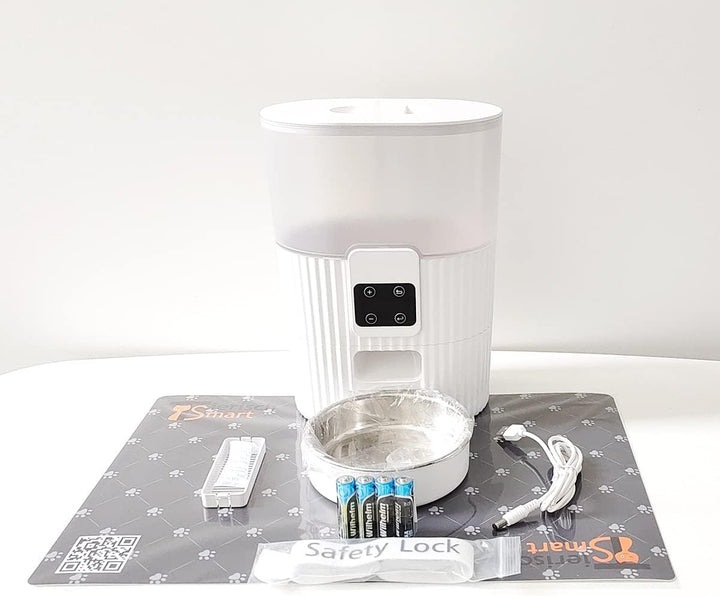 Tierisch Smart Futterautomat für Katze mit Zeitschaltuhr, automatischer Futterspender 3L, Dual-Strom
