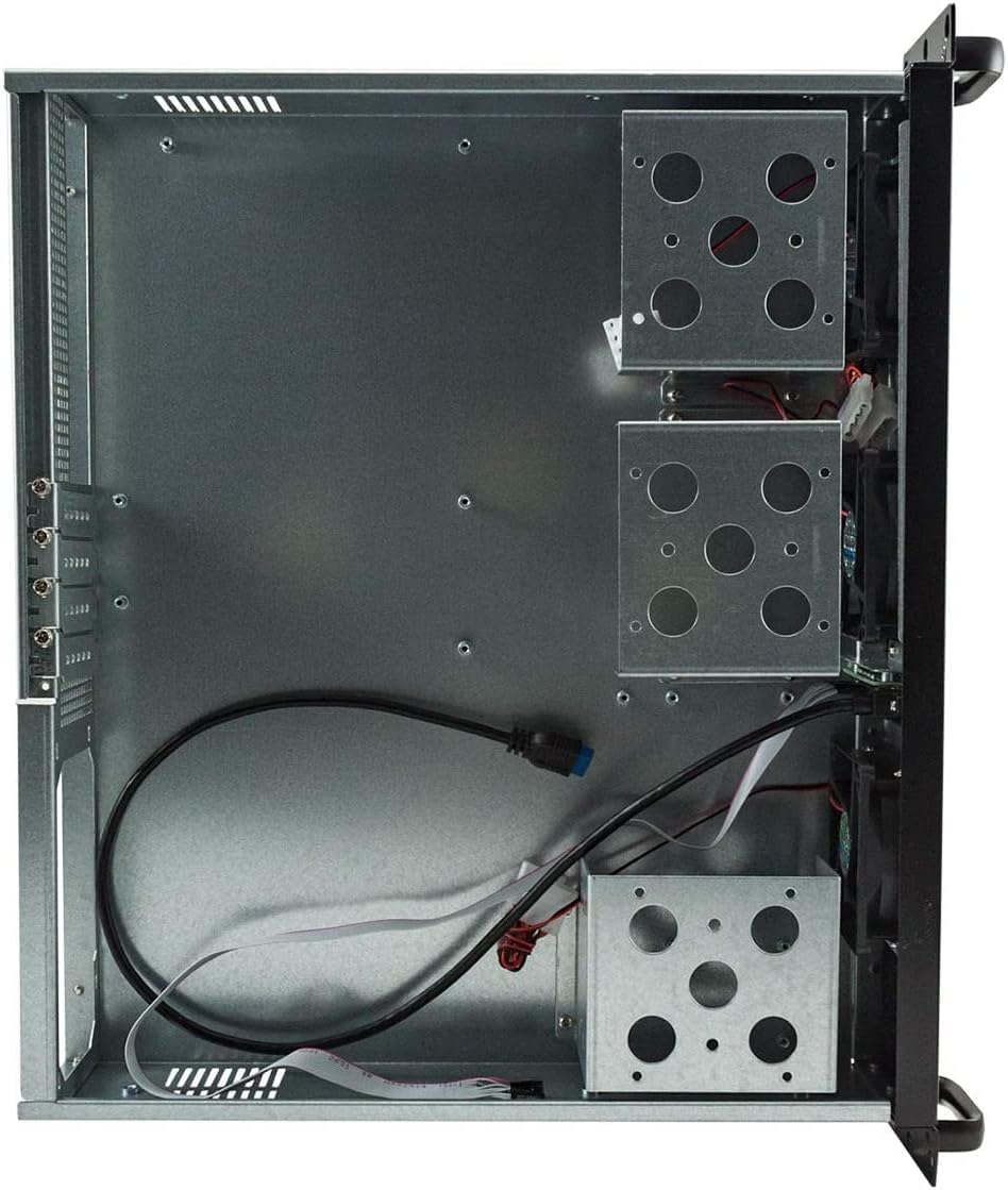 'UNYKAch 2128 19 2U Rack Gehäuse schwarz, Silber Computer-Gehäuse-Gehäuse (Ablage, Server, SGCC, Mic