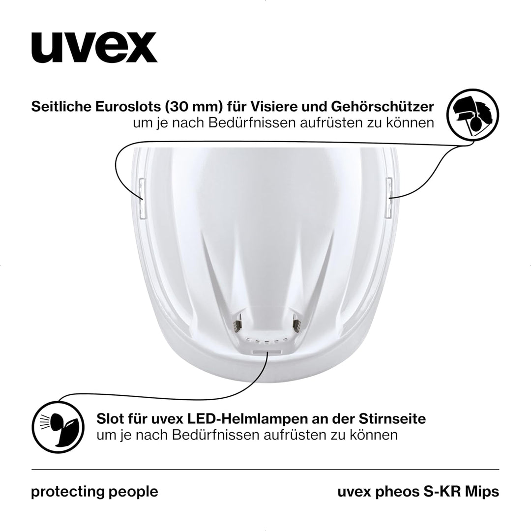 uvex pheos S-KR MIPS Schutzhelm - Industrieschutzhelm - MIPS-Technologie, stufenlose Weitenregulieru