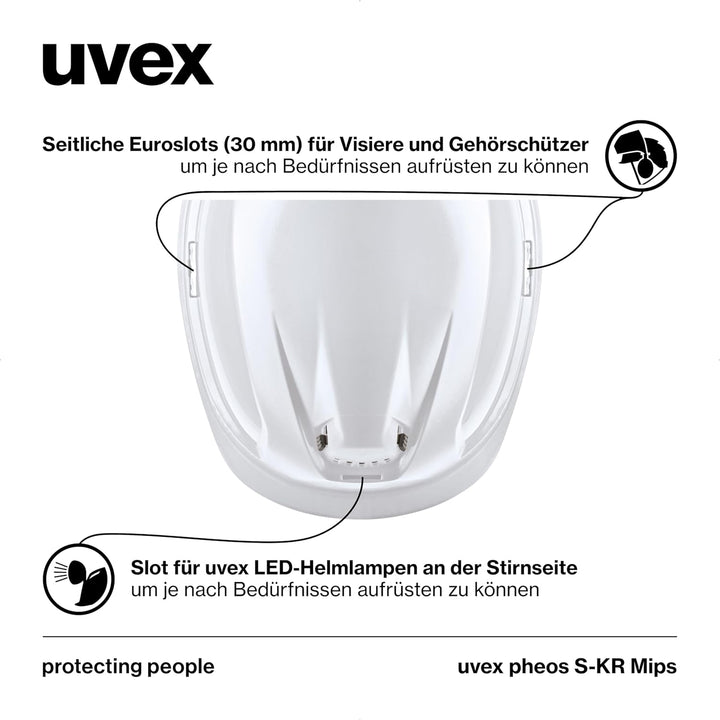 uvex pheos S-KR MIPS Schutzhelm - Industrieschutzhelm - MIPS-Technologie, stufenlose Weitenregulieru
