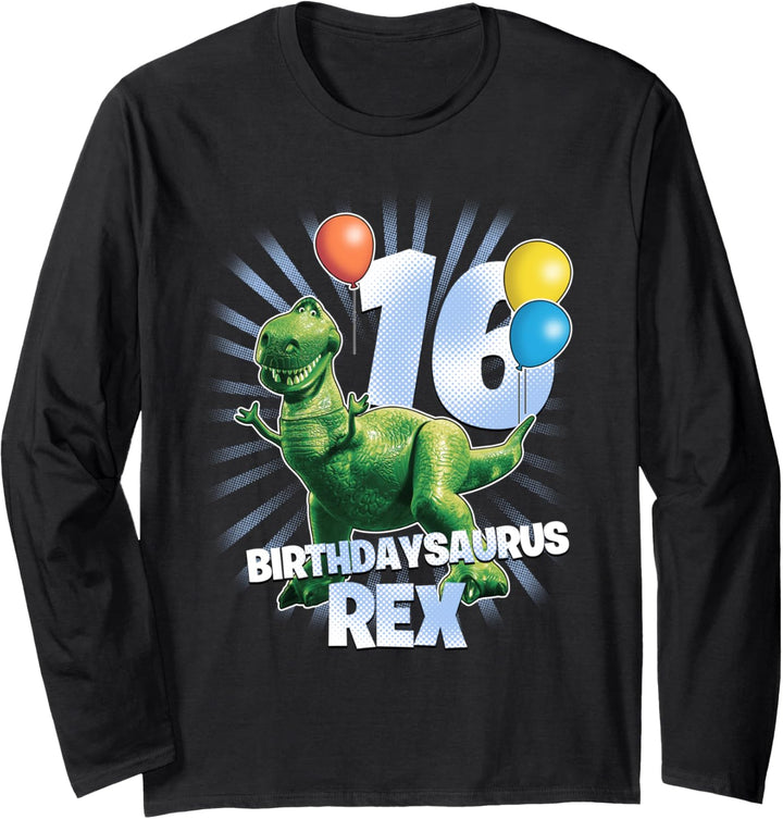 Disney Pixar Toy Story Birthdaysaurus Rex 16th Birthday Langarmshirt