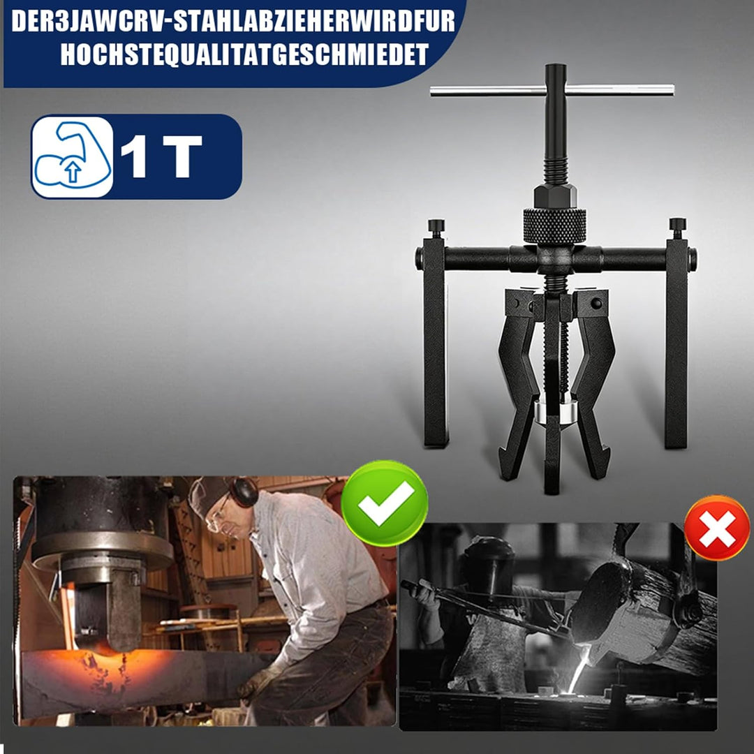 3 Backen Lagerabzieher Innenlager Abzieher aus CrV-Stahl 18-40mm Max. 1Ton | 3-Armig Innen Lager Abz