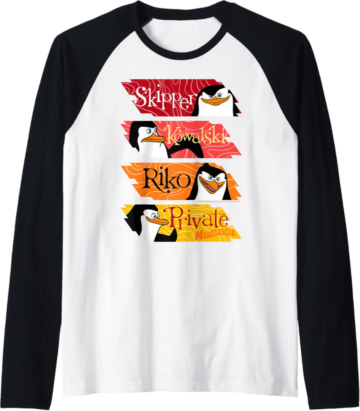 Madagascar Penguins Name Panels Poster Raglan