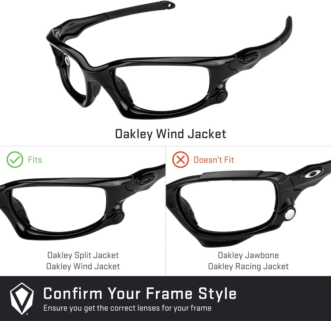 REVANT Ersatzgläser für Oakley Wind Jacket - Kompatibel mit für Oakley Wind Jacket Dunkelbraun - Pol