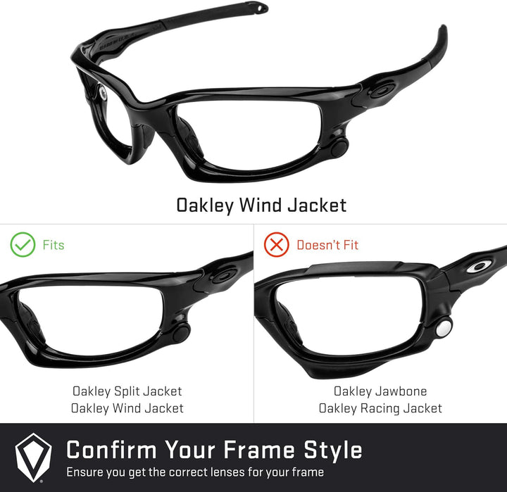 REVANT Ersatzgläser für Oakley Wind Jacket - Kompatibel mit für Oakley Wind Jacket Dunkelbraun - Pol