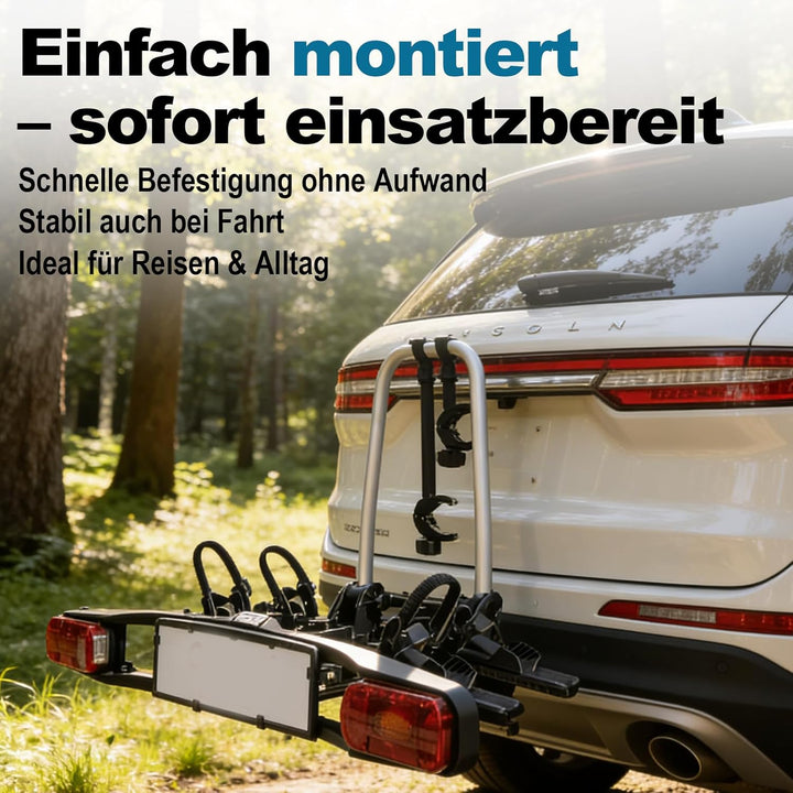 Rahmenhalter für Fahrradträger, Universal Kurze Fahrradrahmenhalter Abschliessbare, Alu Rahmenhalter