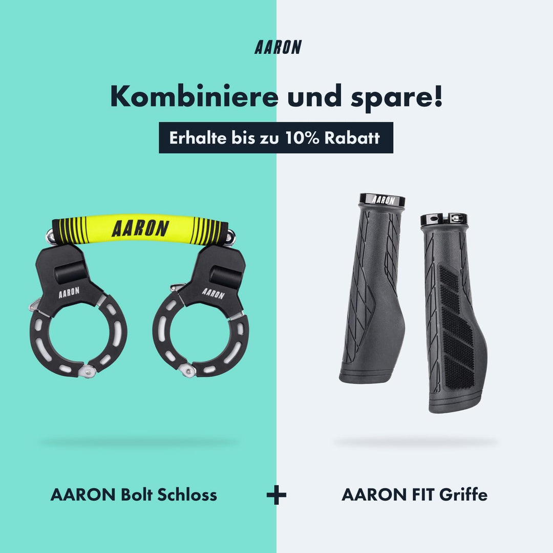 AARON Handschellenschloss für E-Scooter - Hochsicherheits-Design - Flexibles Fahrradschloss mit Stah