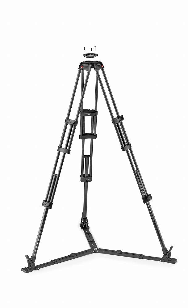 Manfrotto MVTTWINGC Doppelrohr Carbon-Videostativ (mit Bodenspinne und 75mm bzw. 100mm Halbschale fü