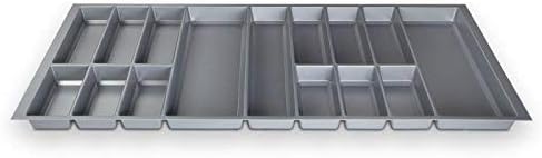 Orga-Box® IV UNIVERSAL Besteckeinsatz Besteckkasten silbergrau für 120er Schublade (473,5 x 1126 mm)