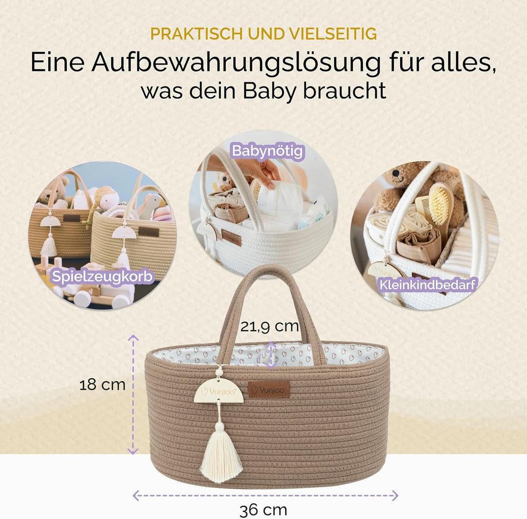 Yunioo Baby Wickel Organizer für Wickelutensilien und Wickeltisch zubehör, Wickeltisch Organizer, Wi