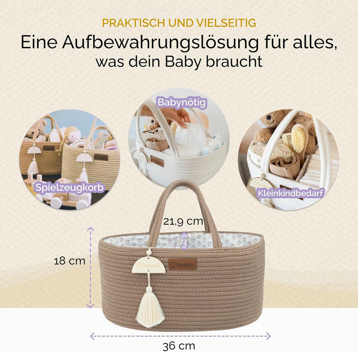 Yunioo Baby Wickel Organizer für Wickelutensilien und Wickeltisch zubehör, Wickeltisch Organizer, Wi