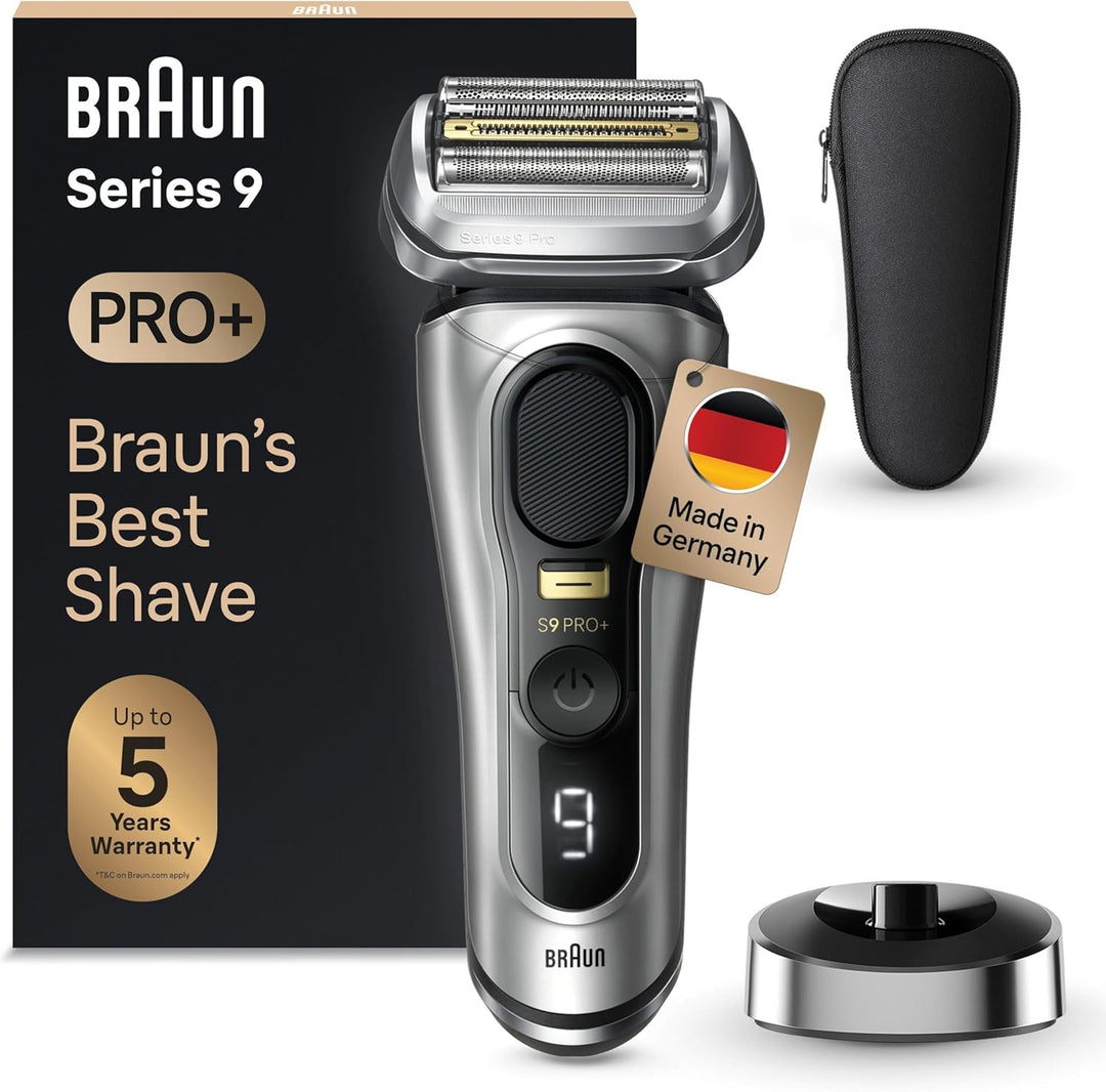 Braun Series 9 Pro+ Rasierer Herren Elektrisch, Elektrorasierer mit 5 Pro Rasierelementen, Langhaars