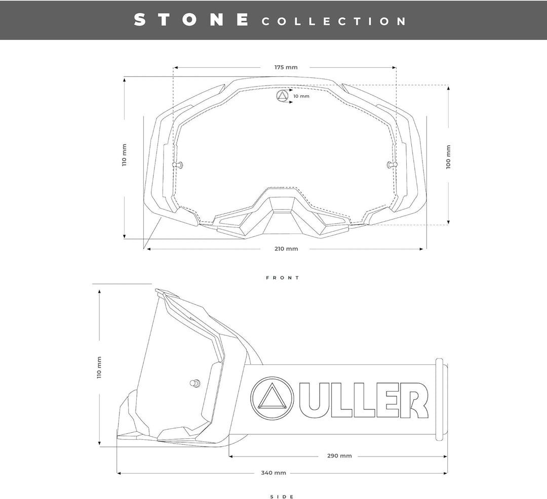 Uller Unisex Stone Motocross Brille Einheitsgrösse Gelb, Einheitsgrösse Gelb