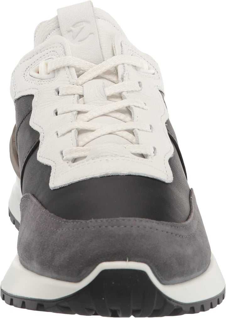 ECCO Herren Astir Retro Sneaker 41/41.5 EU Magnet Schwarz Hellweiã Vetiver, 41/41.5 EU Magnet Schwar