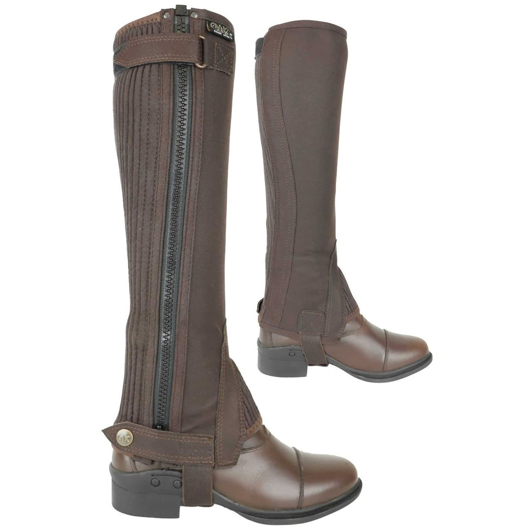 AK Reit-Halbchaps aus Mikro-Wildleder, waschbar Braun S, Braun S