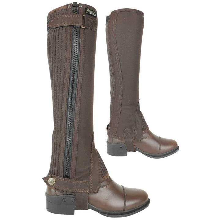 AK Reit-Halbchaps aus Mikro-Wildleder, waschbar Braun S, Braun S