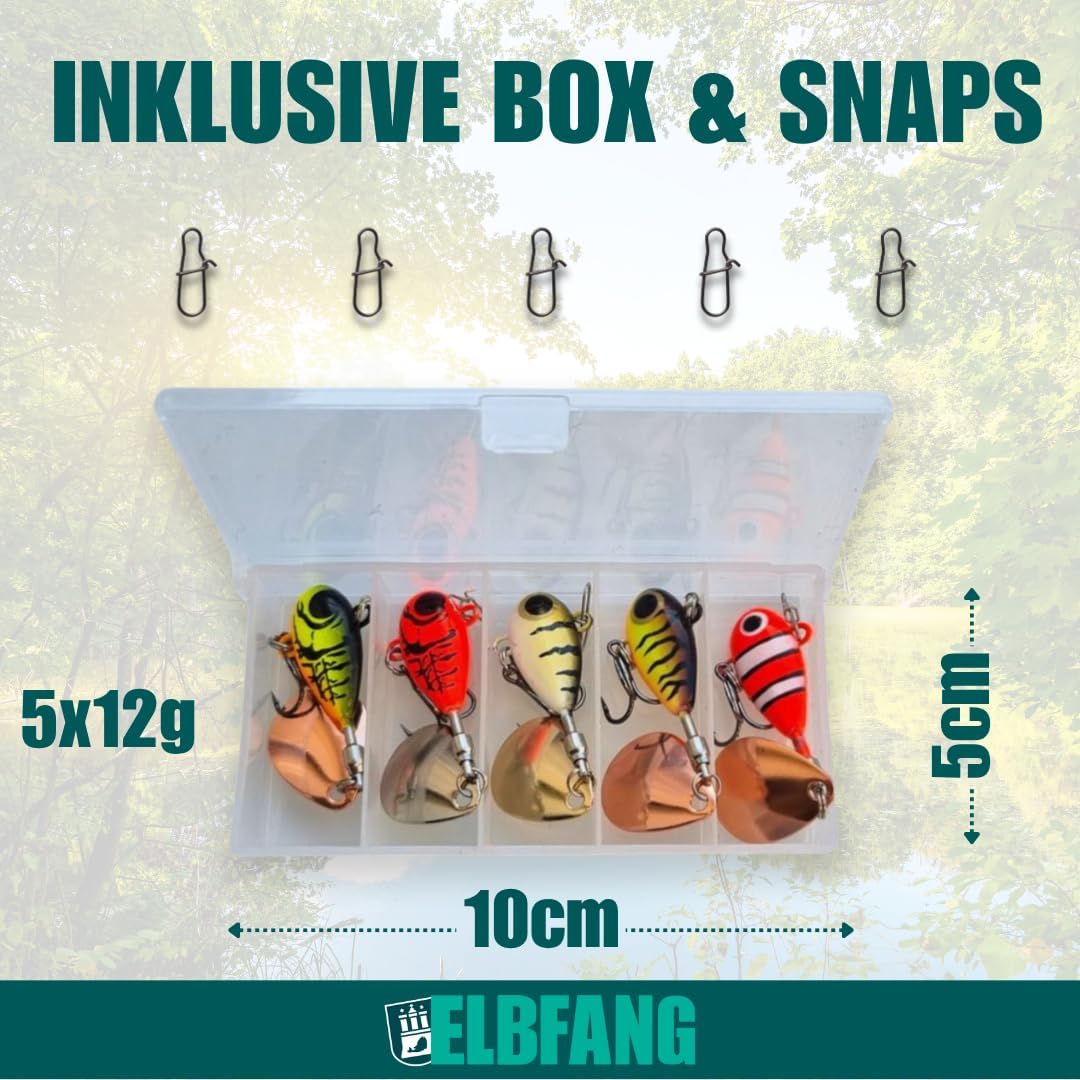 ELBFANG© Angeltasche mit Angel-Boxen gefüllt | Voll mit Wobbler Gummifischen Kunstköder | Angelzubeh