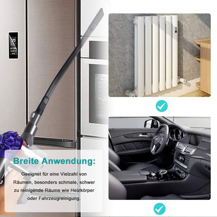 KEEPOW Flexible Fugendüse Zubehör für Dyson V15 V11 V10 V8 V7 V6 Staubsauger Düsen Ersatzteil Flachd