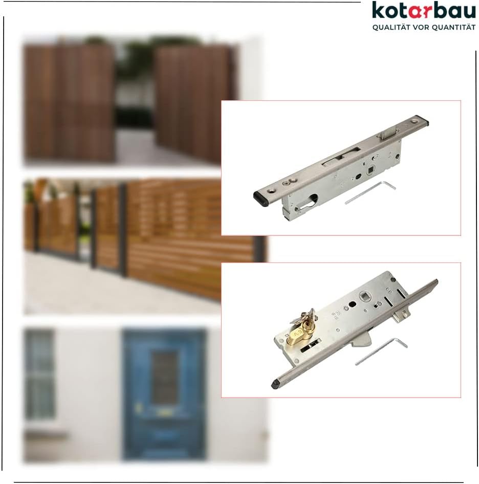 KOTARBAU® Rohrrahmenschloss 92 mm Dornmass 30 mm C-Stulp Edelstahl Einsteckschloss Türschloss Haustü