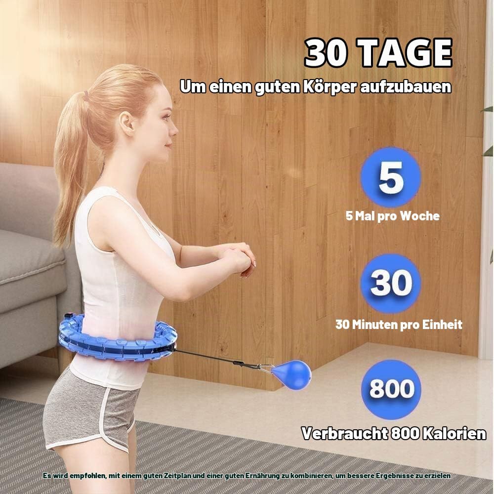Smart Hula-Hoop-Reifen einstellbar zum Trainieren, Fitness Bauchtrainer Gymnastikreifen - SPINSLIM B