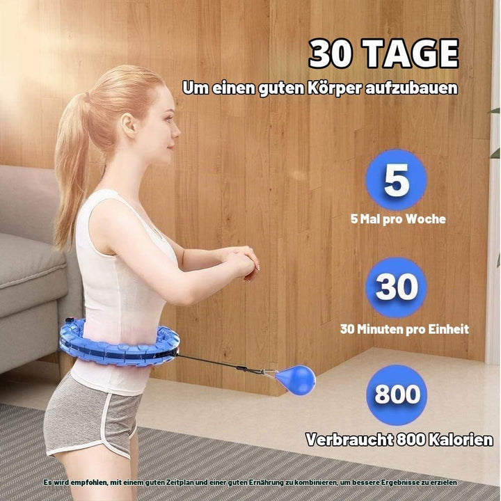 Smart Hula-Hoop-Reifen einstellbar zum Trainieren, Fitness Bauchtrainer Gymnastikreifen - SPINSLIM B