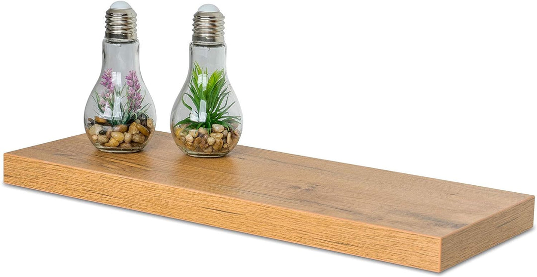 levandeo Wandboard Bobby B x H x T: 60x3,8x22,5cm Wildeiche Eiche 60cm Wandregal Board Bücherregal 6