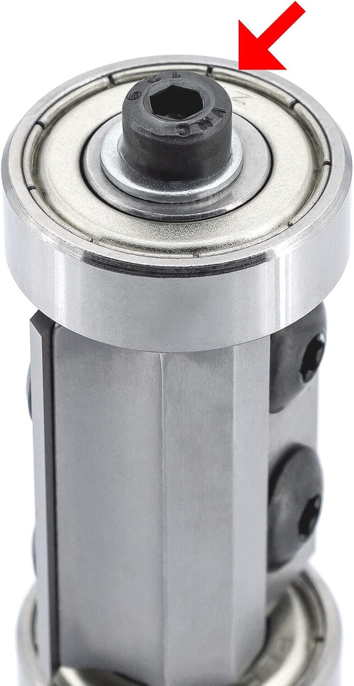 ENT 20409 Wendeplatten Bündigfräser HW, Schaft (S) 8 mm, Durchmesser (D) 19 mm, NL 30 mm, mit Kugell