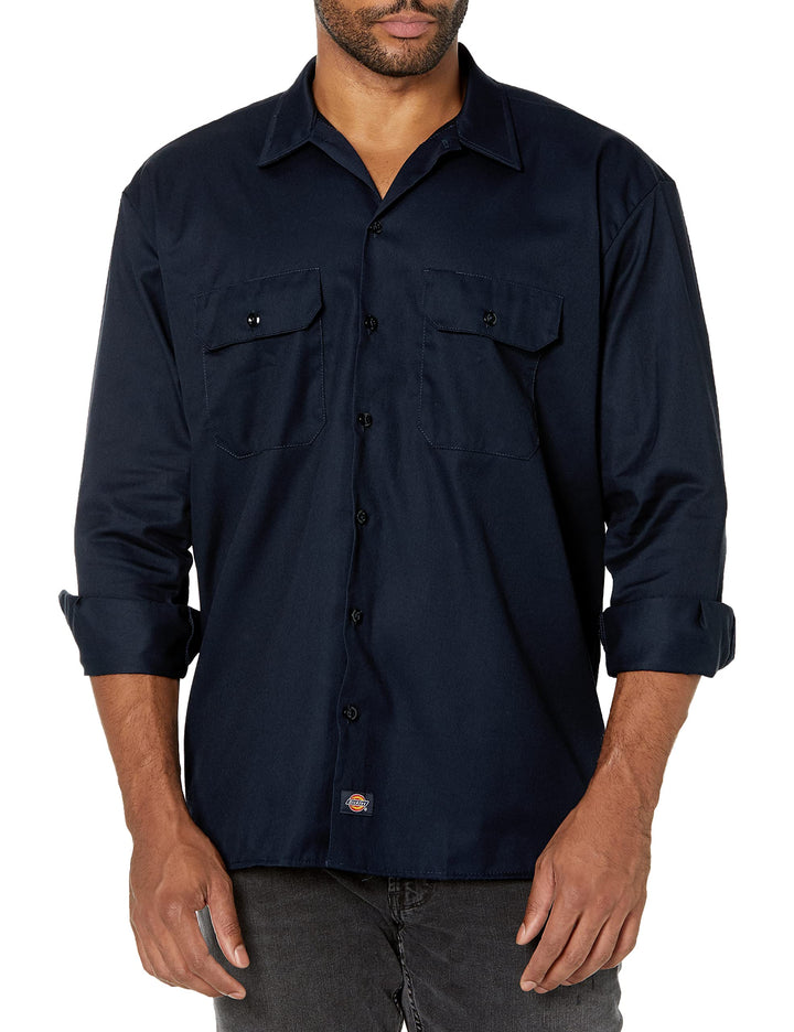 Dickies Herren Langarmshirt Langarm Hemd 56 Marineblau, 56 Marineblau