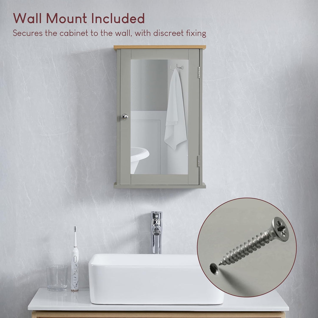 Bath Vida Hoch-& Midischränke fürs Bad, Mitteldichte Holzfaserplatte, Grau, Standard 1 Tür Grau, 1 T