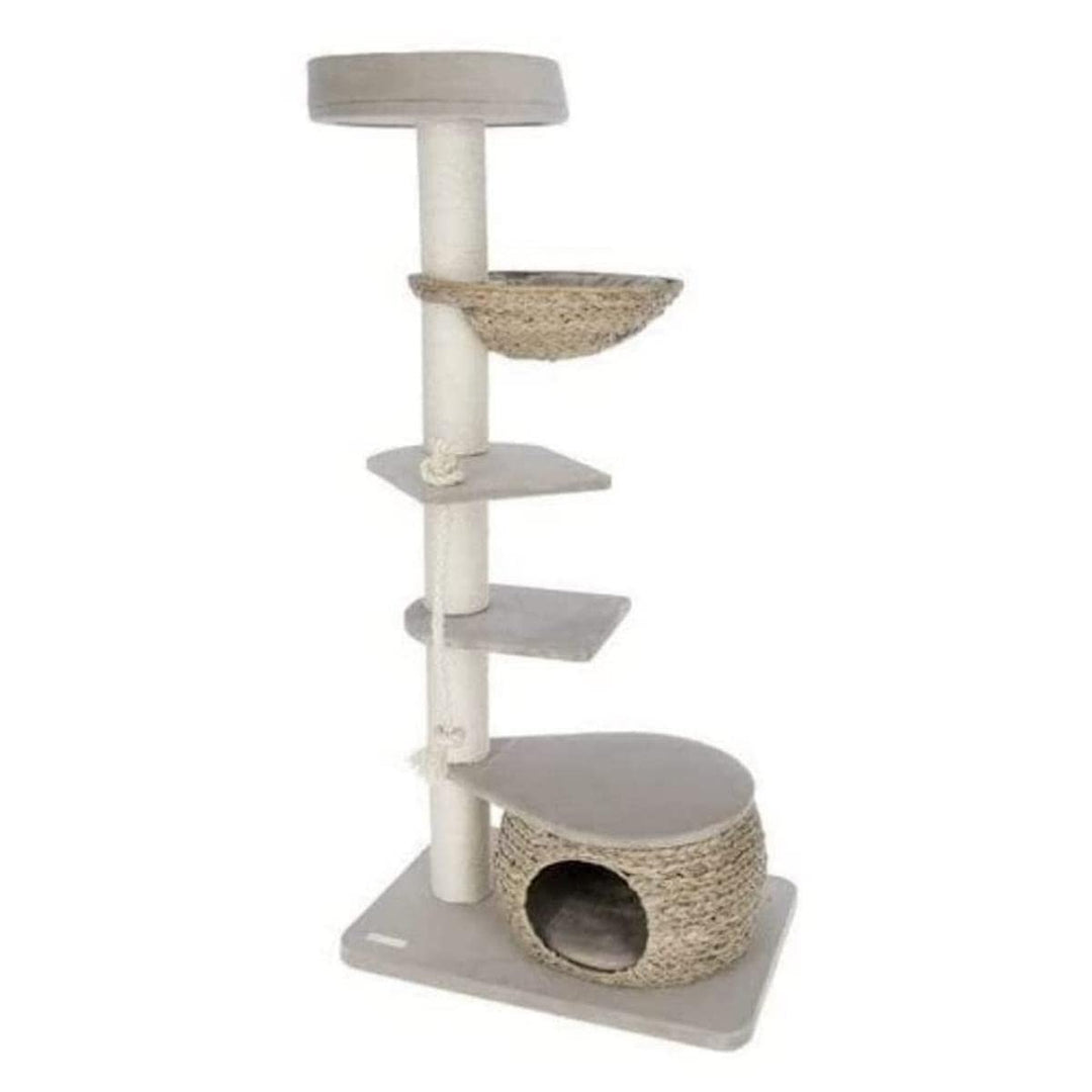 Kerbl 81593 Katzen Kratzbaum Banana Leaf Tower 70x50x144 cm, beige, Einheitsgrösse beige / braun 1 S