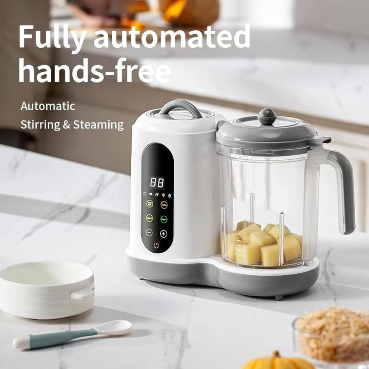 4-in-1 Babybrei Zubereiter &amp; Dampfgarer Mixer Baby, 400ml Baby Küchenmaschine mit Touchscreen, Autom