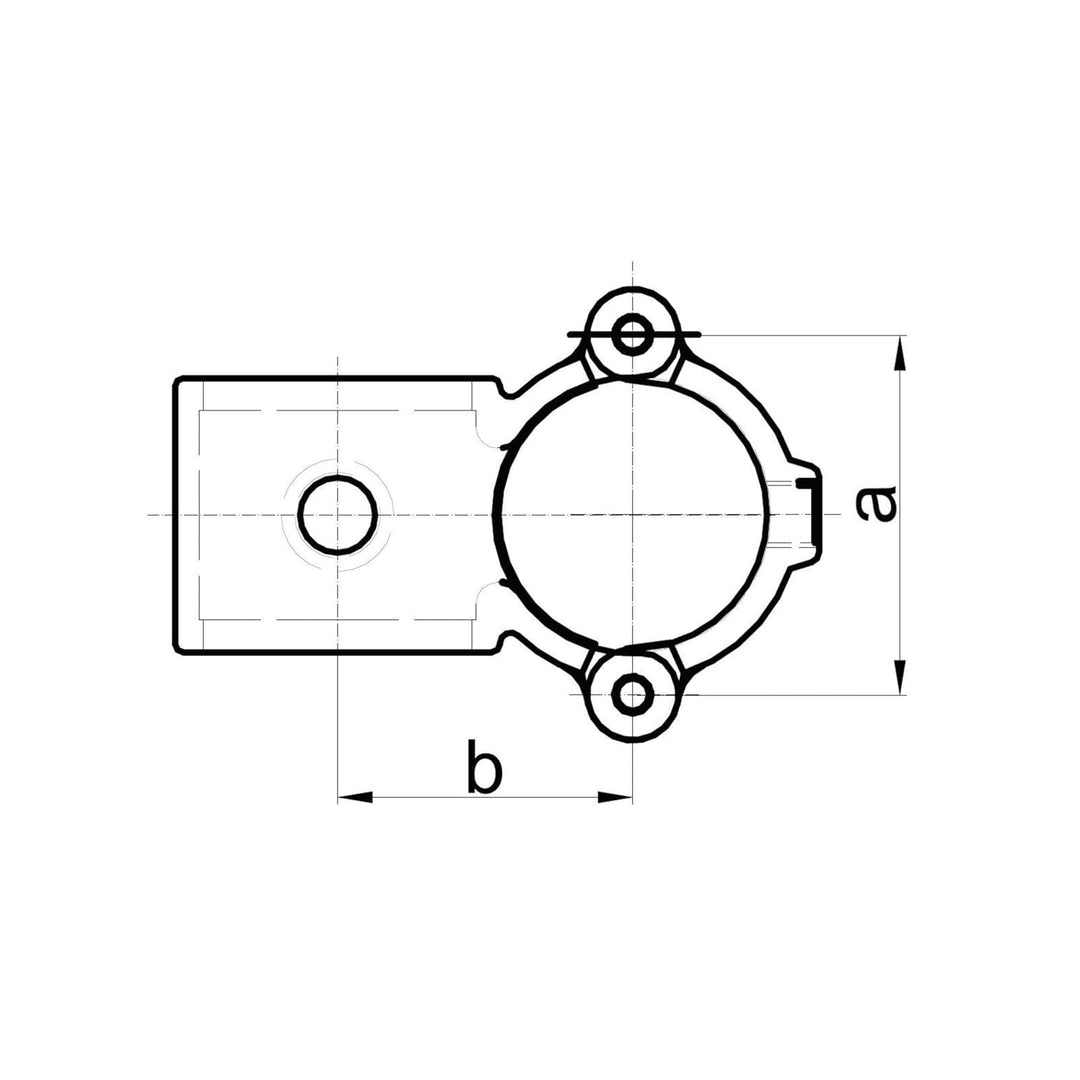 Rohrverbinder Überkreuzverbinder, klappbar, 1 1/4" (Ø42,4 mm) AVERDE