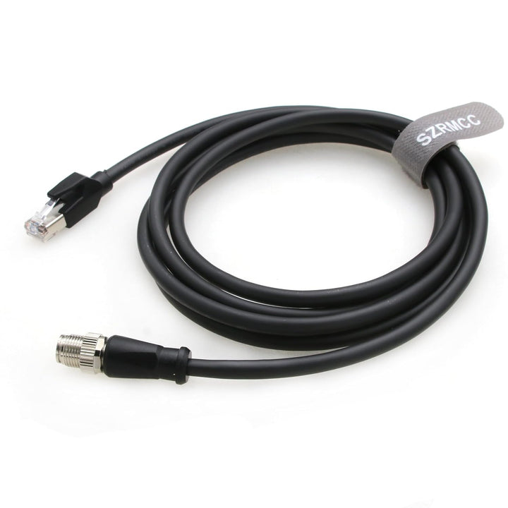 SZRMCC M12 8 Pin X-Coded Stecker auf RJ45 Ethernet Kabel Cat7e Gigabit Geschirmtes Wasserdicht Kabel