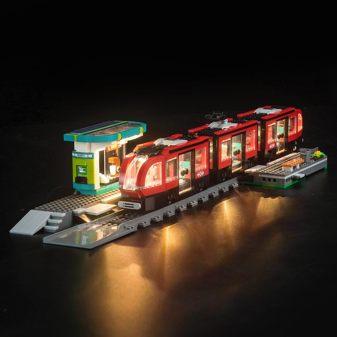 Led Licht Set Kompatibel mit Lego Downtown Streetcar and Station (Kein Modell), Dekorationsbeleuchtu