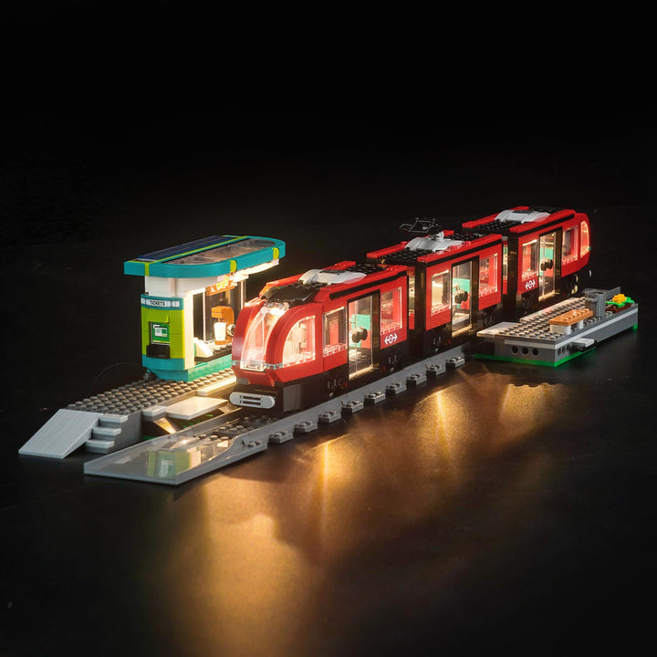 Led Licht Set Kompatibel mit Lego Downtown Streetcar and Station (Kein Modell), Dekorationsbeleuchtu
