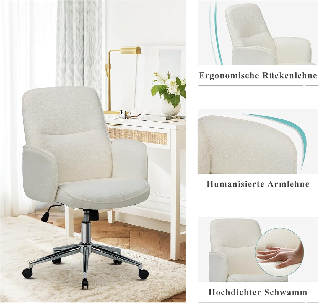 COLAMY High Back Shell-förmigen Bürostuhl, Moderne ergonomische Home Computer Schreibtischstuhl mit
